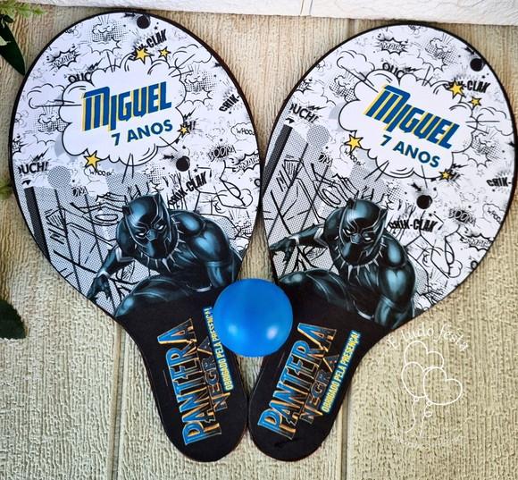 Raquete Ping Pong Pantera Negra