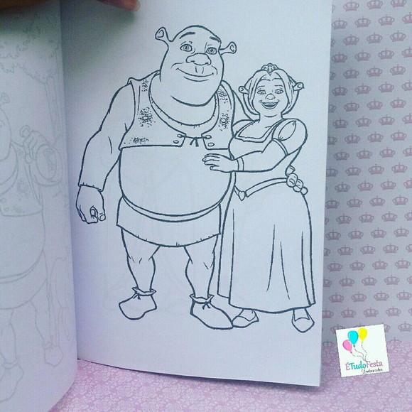 Revista para Colorir Personalizada Shrek