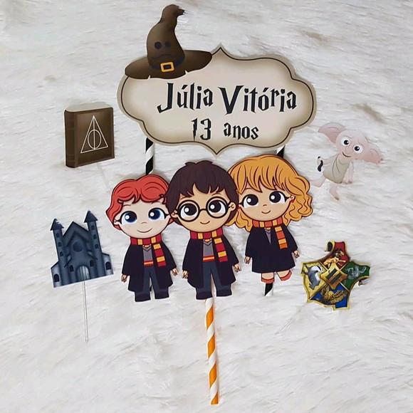 Topo de Bolo - Harry Potter
