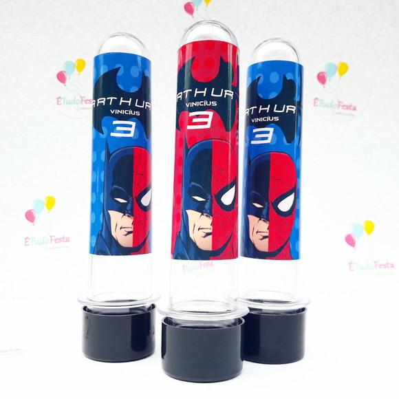 Tubete Personalizado Batman Vs Homem Aranha