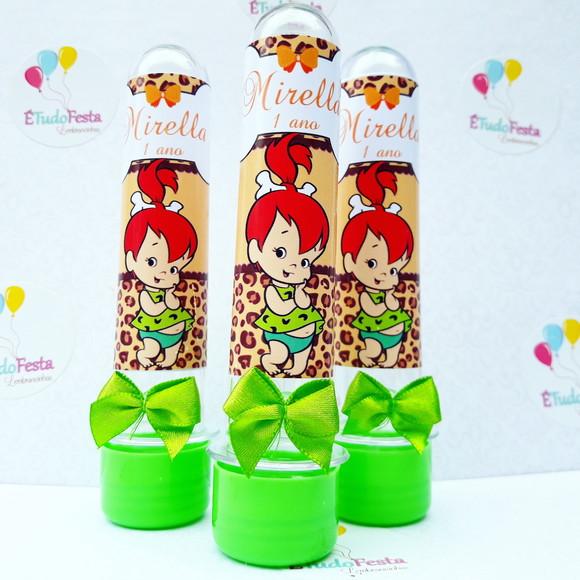 Tubete Personalizado Pedrita Laranja e Verde