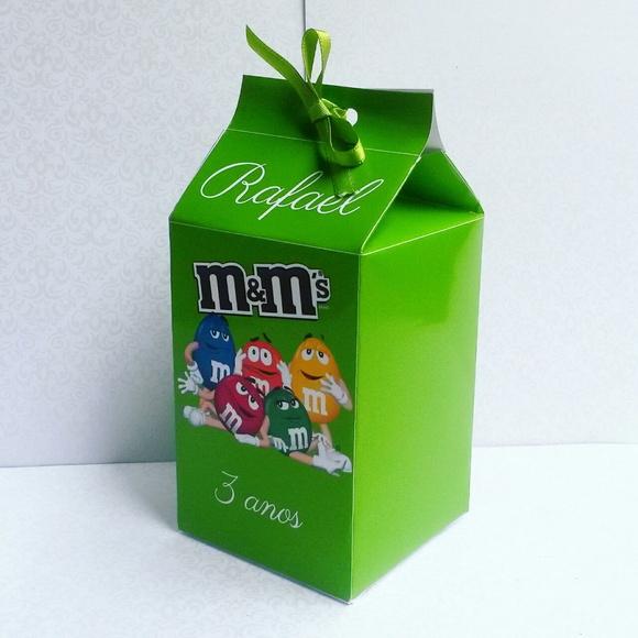 Caixa de Milk personalizada m&m