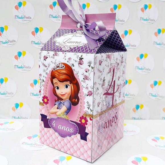 Caixa de Milk personalizada Princesa Sofia