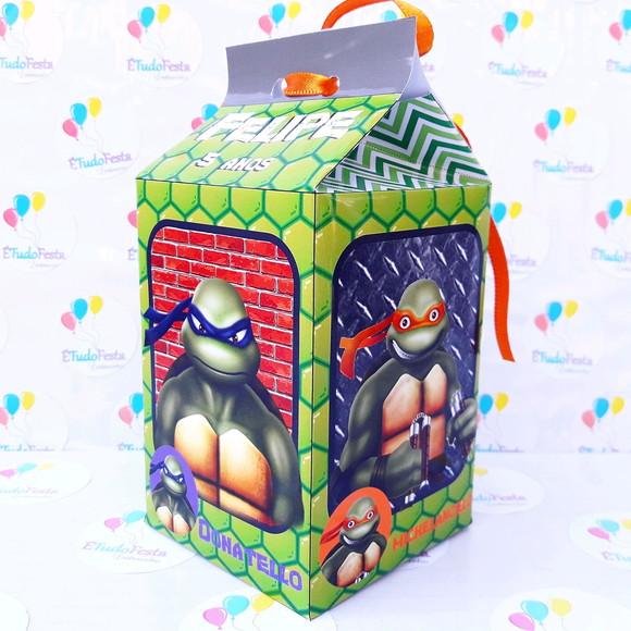 Caixa de Milk personalizada Tartarugas Ninjas