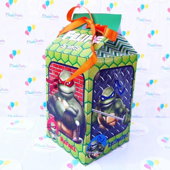 Caixa de Milk personalizada Tartarugas Ninjas