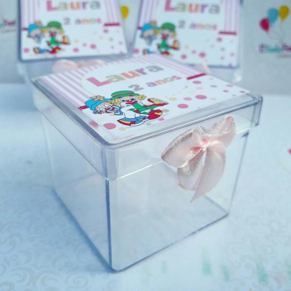 Caixinha acrílica personalizada Patati Patatá - Rosa