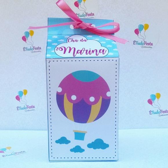 Caixinha de milk - Chuvas de bençãos e balão de ar
