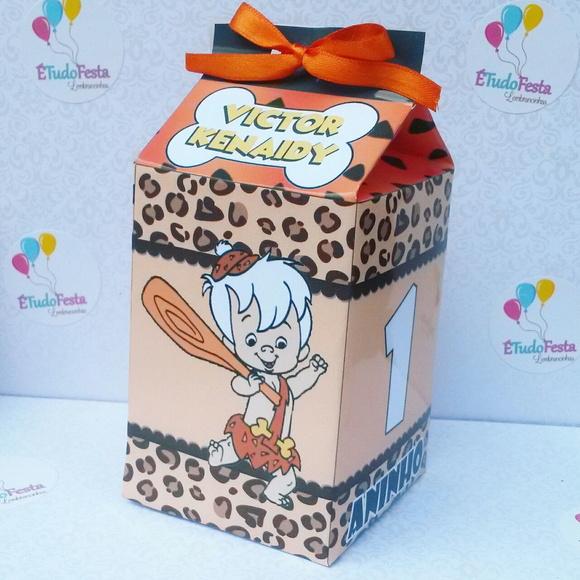 Caixinha de milk personalizada - Bambam (Os Flinstones)
