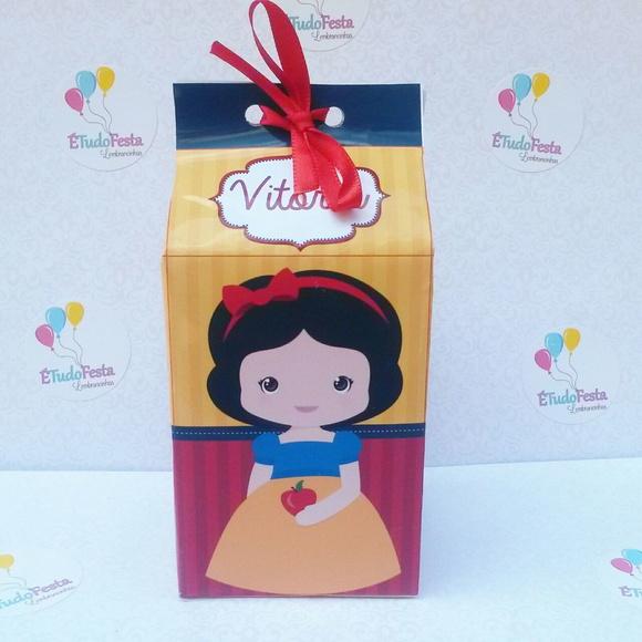 Caixinha de milk personalizada - Branca de Neve Baby