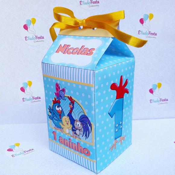 Caixinha de Milk personalizada Galinha Pintadinha