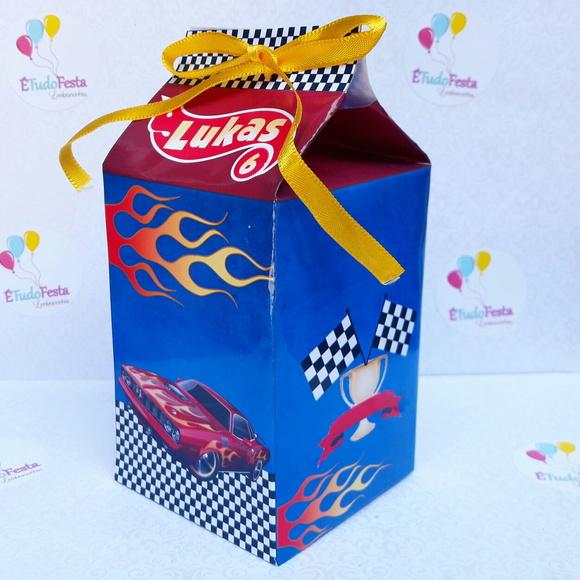 Caixinha de Milk personalizada Hot Wheels