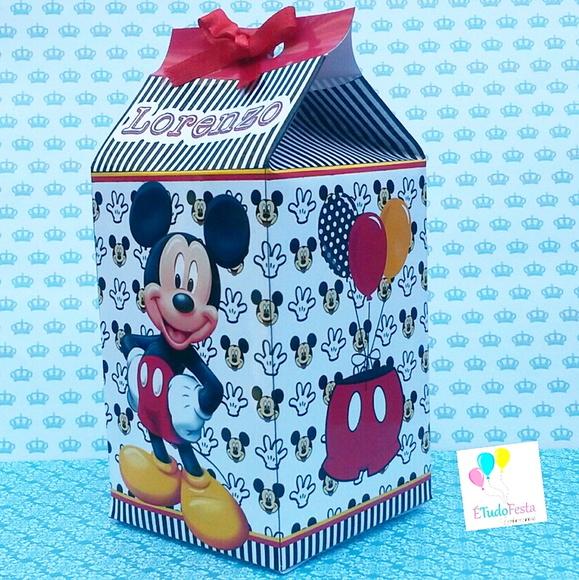 Caixinha de Milk personalizada Mickey Mouse