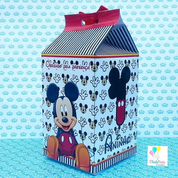 Caixinha de Milk personalizada Mickey Mouse