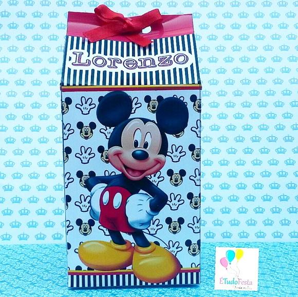 Caixinha de Milk personalizada Mickey Mouse