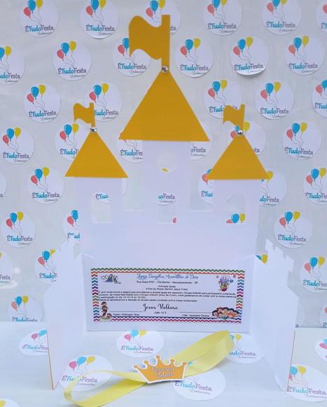 Convite castelo personalizado