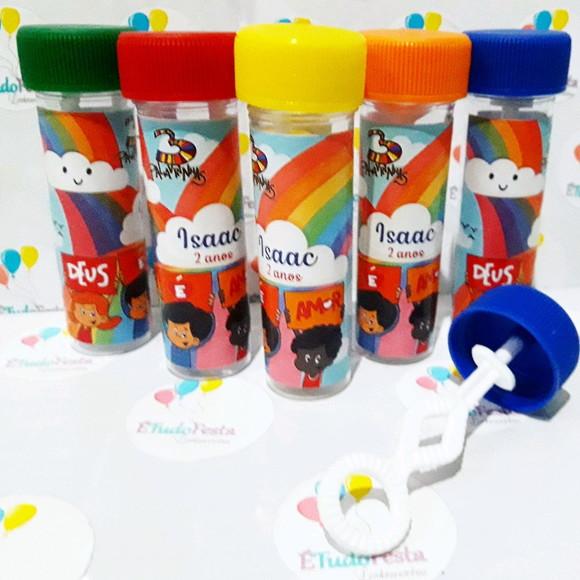 Frasco bolinha de sabão 3 palavrinhas