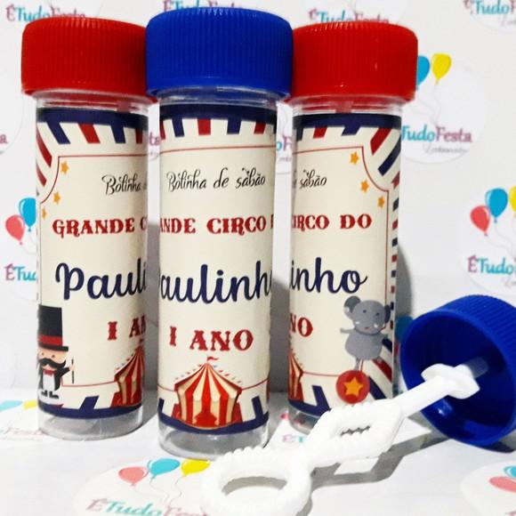 Frasco bolinha de sabão Circo