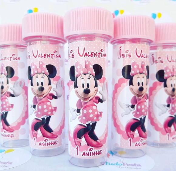 Frasco bolinha de sabão Minnie Rosa