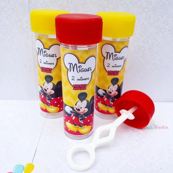 Frasco bolinha de sabão personalizado Mickey Mouse