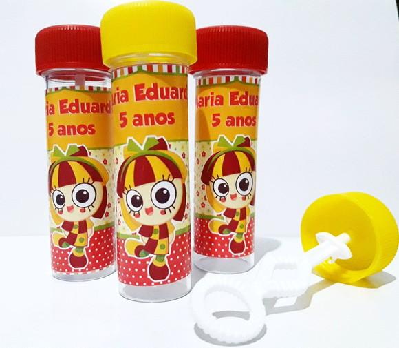 Frasco bolinha de sabão personalizado Emilia