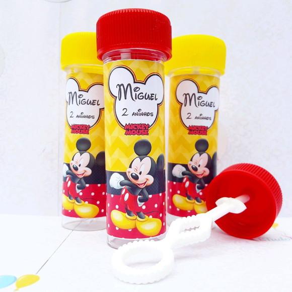 Frasco bolinha de sabão personalizado Mickey Mouse