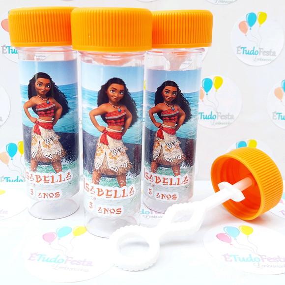 Frasco bolinha de sabão personalizado Moana