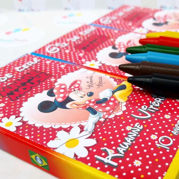Giz de cera personalizado Minnie Vermelha