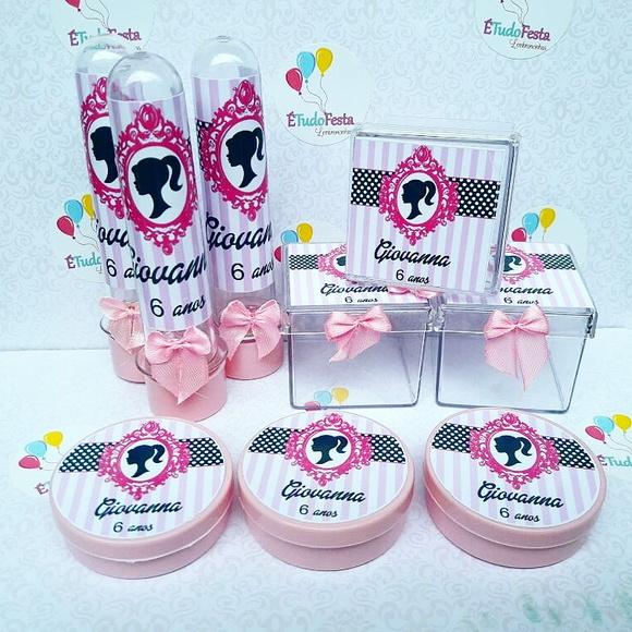 Kit festa infantil personalizado - Barbie (silhueta)