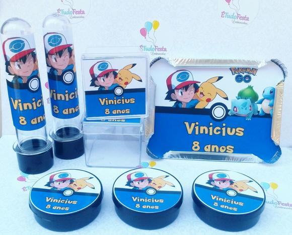 Kit festa infantil personalizado - Pokemon Go