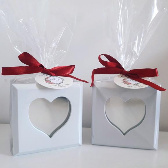 Lembrancinha de casamento porta joias com espelho