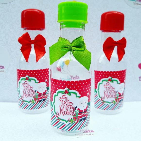 Lembrancinha de natal - garrafinha personalizada