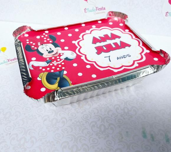 Marmitinha personalizada Minnie Mouse - Vermelha