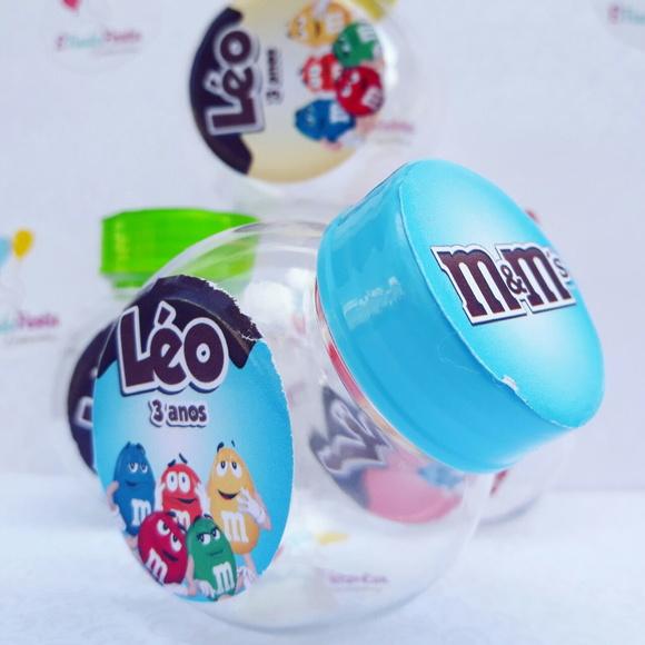 Mini baleiro personalizado M&Ms