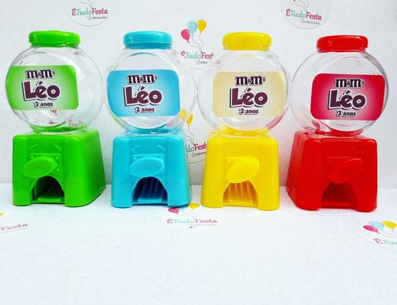 Mini baleiro retrô personalizado M&Ms