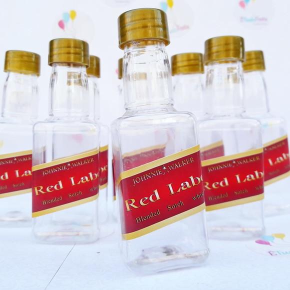 Mini garrafinha de whisky Red Label