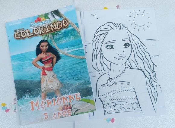 Revista de colorir personalizada - Moana