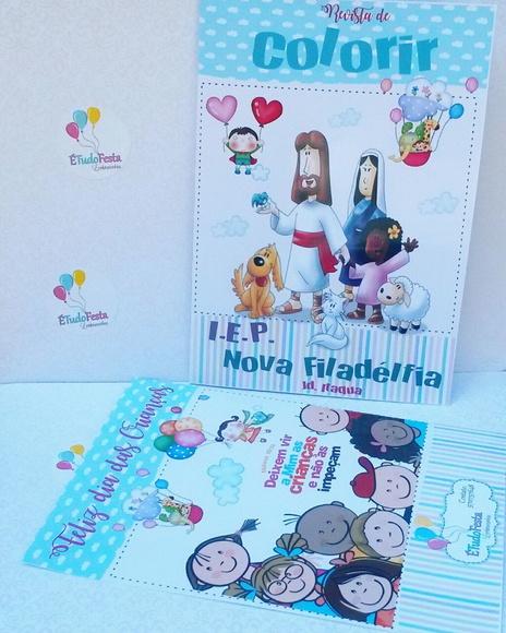 Revista de colorir personalizada - Evangélica