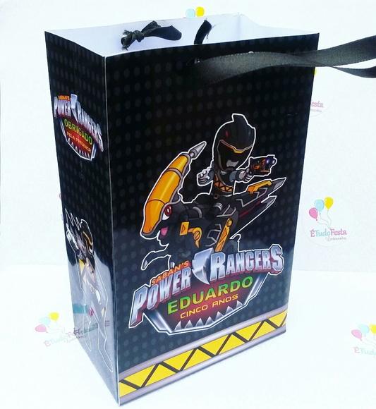 Sacola personalizada - Power Ranger Preto
