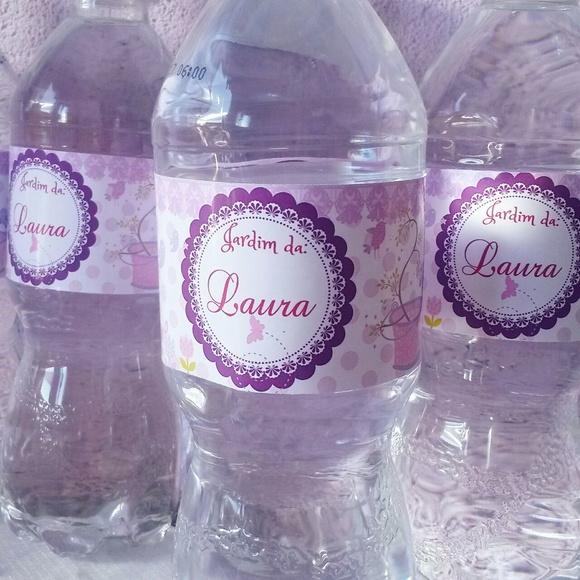 Rótulo de água personalizado - Jardim encantado