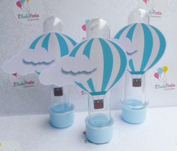 Tubete 3d personalizado - Balão de ar quente (azul e branco)