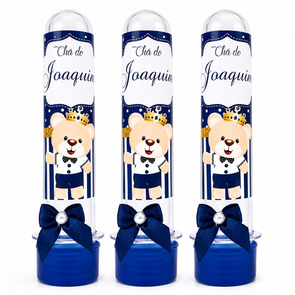 Kit Festa Ursinho Príncipe Personalizado Chá de Bebê 40 itens