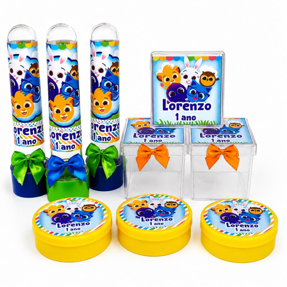 Kit Festa Infantil Bolofofo Personalizado com Nome e Idade – Le