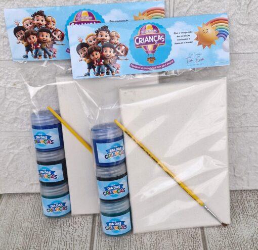 Kit Pintura em Tela - Bolofofos dia das crianças