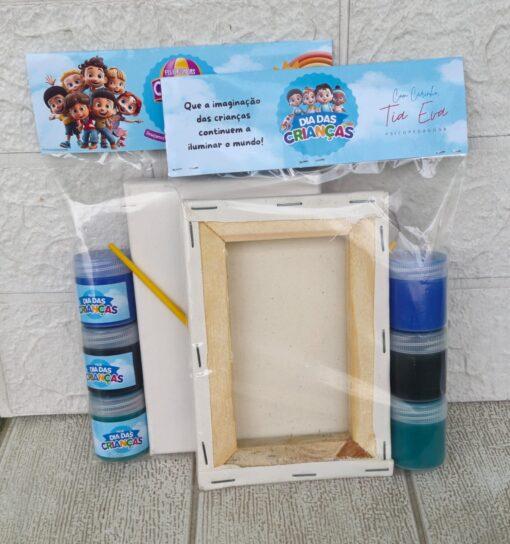Kit Pintura em Tela - Bolofofos dia das crianças
