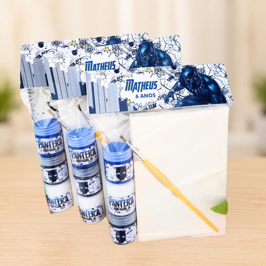 Kit Pintura em Tela - Pantera Negra