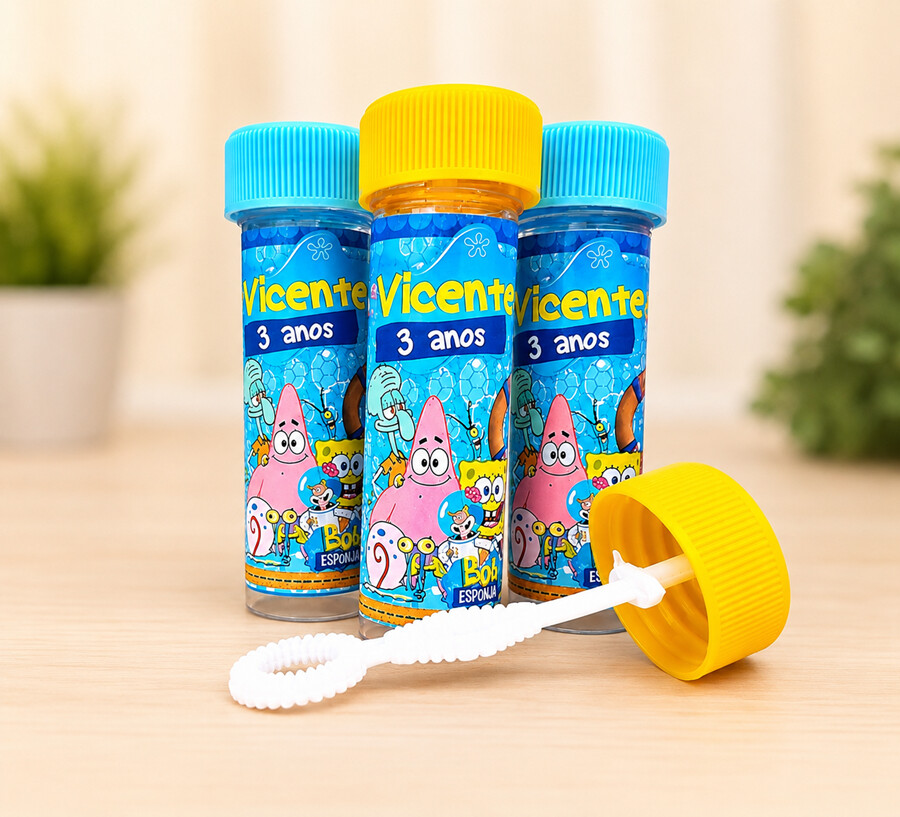 Bolinha de Sabão Personalizado Bob Esponja