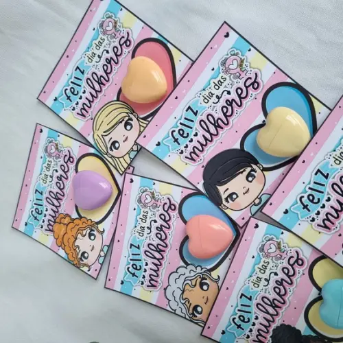 10 Mini Batom + Cartão Dia da Mulher