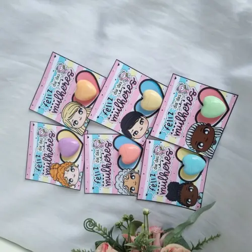 10 Mini Batom + Cartão Dia da Mulher