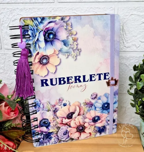 Agenda Personalizada Floral com Nome
