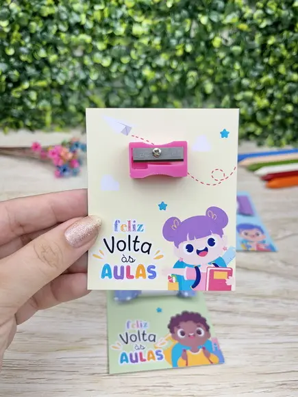 Apontador na Tag Personalizado Volta as Aulas
